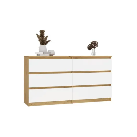 Komoda Malwa M6 140 DĄB ARTISAN BIAŁY-11