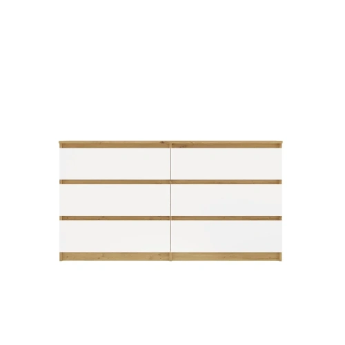 Komoda Malwa M6 140 DĄB ARTISAN BIAŁY-6