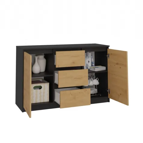 Komoda Malwa 2D3S ANTRACYT ARTISAN-2