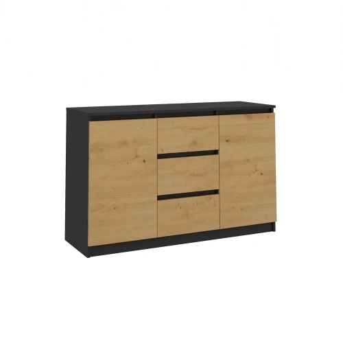Komoda Malwa 2D3S ANTRACYT DĄB ARTISAN-1