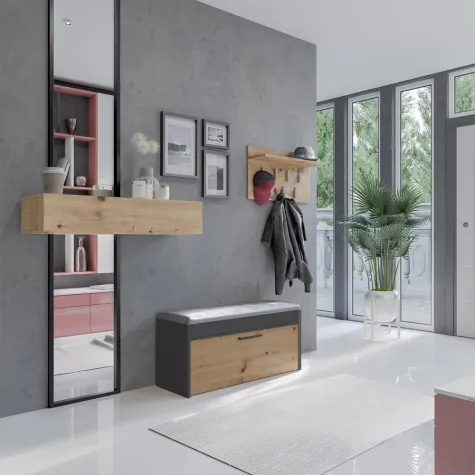 Szafka na obuwie Parma PARMA ANTRACYT ARTISAN-6