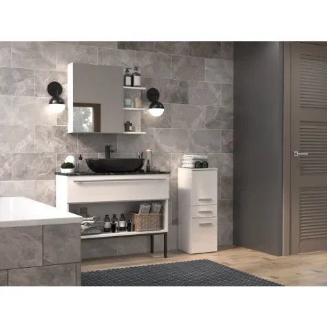 Słupek łazienkowy Nel V DDS BIAŁY POŁYSK-4