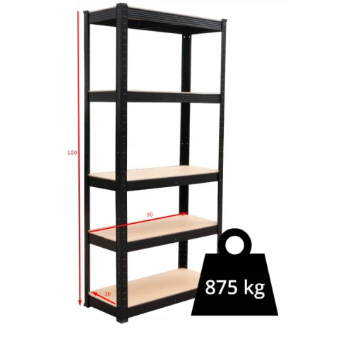 Regał Magazynowe P9030 CZARNY-9