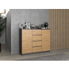 Komoda Malwa 2D4S 120 ANTRACYT DĄB ARTISAN-2