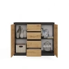 Komoda Malwa 2D4S 120 ANTRACYT DĄB ARTISAN-8