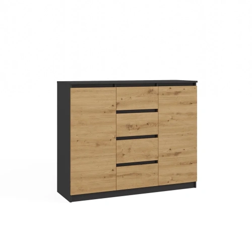 Komoda Malwa 2D4S 120 ANTRACYT DĄB ARTISAN-1