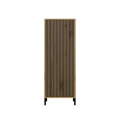 Witryna KAMARO 1DD SLIM DĄB ARTISAN Lamele Front Ryflowany-3