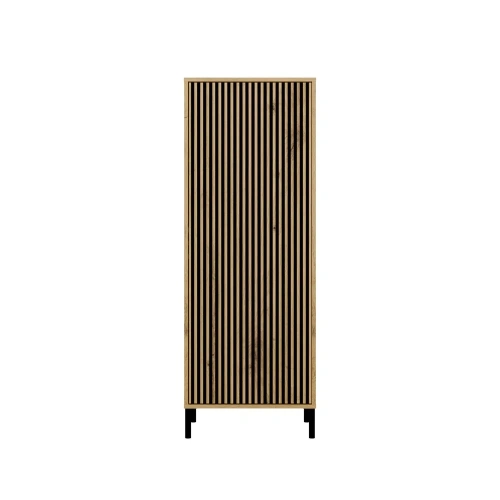 Witryna KAMARO 1DD SLIM DĄB ARTISAN Lamele Front Ryflowany-3