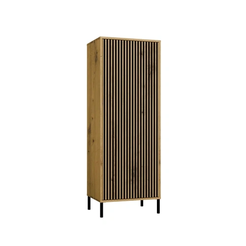 Witryna KAMARO 1DD SLIM DĄB ARTISAN Lamele Front Ryflowany-10