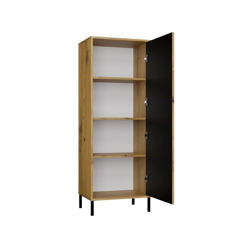 Witryna KAMARO 1DD SLIM DĄB ARTISAN Lamele Front Ryflowany-11
