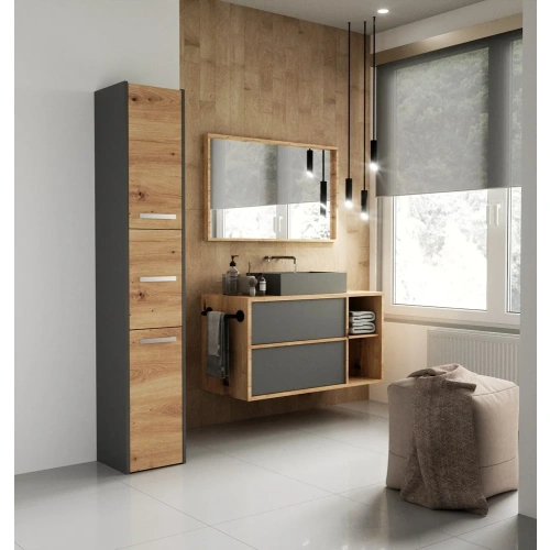 Słupek łazienkowy Sara S33 ANTRACYT DĄB ARTISAN-4