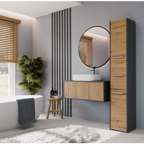 Słupek łazienkowy Sara S33 ANTRACYT DĄB ARTISAN-6
