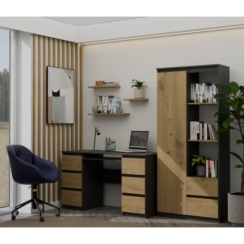 Biurko KUBA ANTRACYT DĄB ARTISAN-3