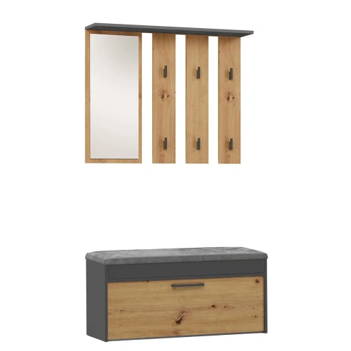 Garderoba Parma PARMA ANTRACYT ARTISAN-1
