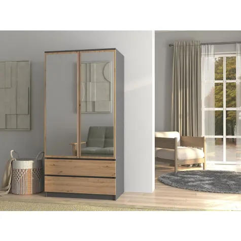 Szafa Malwa SS-90L ANTRACYT DĄB ARTISAN-4