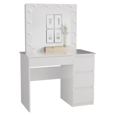 Zestaw toaletka Marina T/L+MIJ/P BIAŁY-1