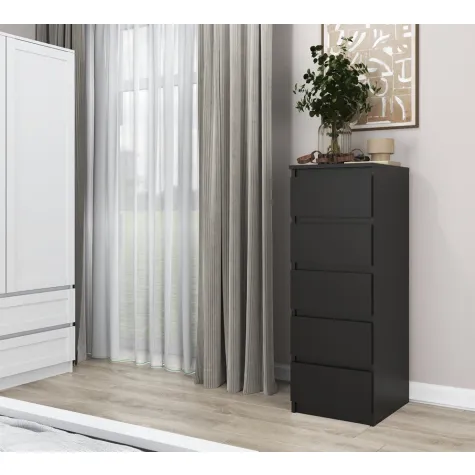 Komoda Malwa W5 CZARNY-4