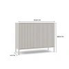 Komoda KAMARO 2D SLIM KASZMIR Lamele Front Ryflowany-6
