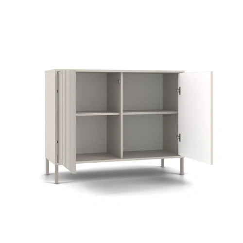 Komoda KAMARO 2D SLIM KASZMIR Lamele Front Ryflowany-2