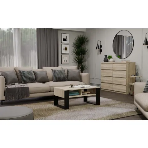 Ława Modern 2P DĄB SONOMA CZARNY-9