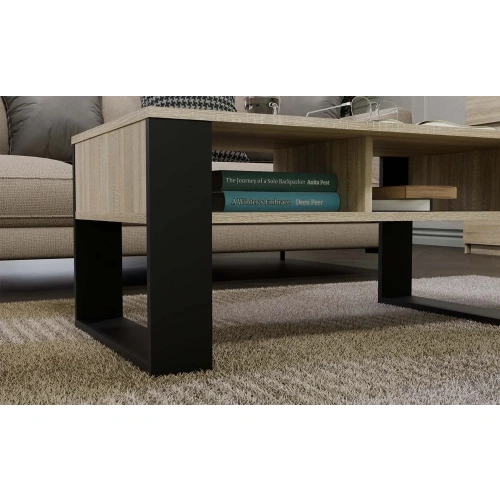 Ława Modern 2P DĄB SONOMA CZARNY-6