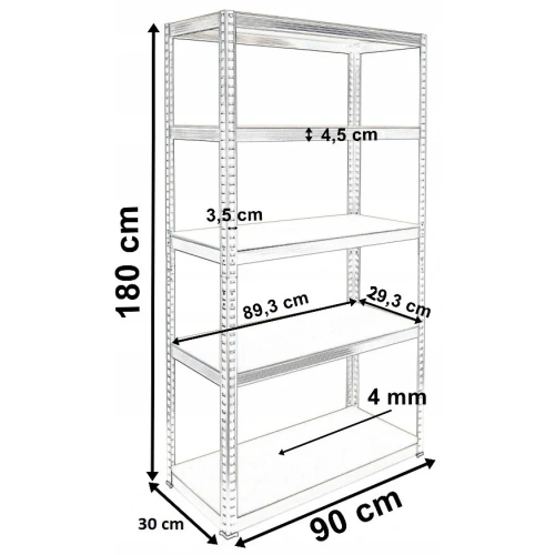 Regał Magazynowe G9030 METALOWE-10