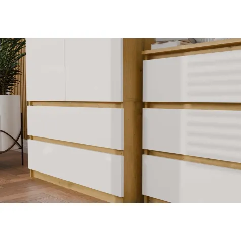 Szafa Malwa SS-90 DĄB ARTISAN BIAŁY-4