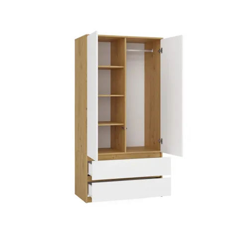 Szafa Malwa SS-90 DĄB ARTISAN BIAŁY-7