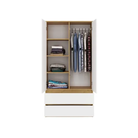 Szafa Malwa SS-90 DĄB ARTISAN BIAŁY-10