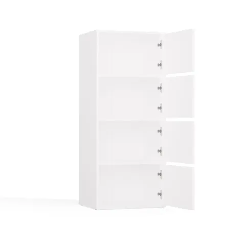 Komoda ALMA BIAŁA Szafka 4 Drzwi 4 Półki-9