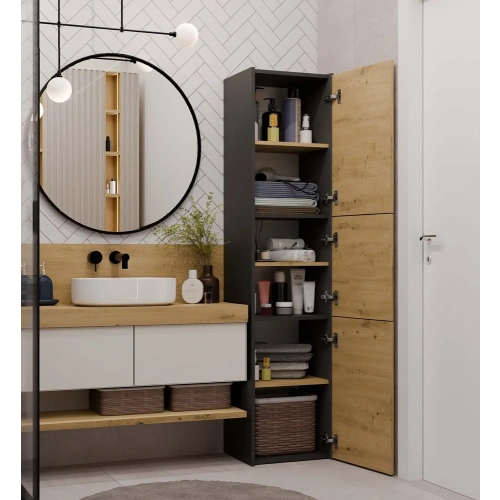 Słupek łazienkowy Sara S43 ANTRACYT DĄB ARTISAN-5