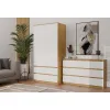Komoda Malwa M6 120 DĄB ARTISAN BIAŁY-3