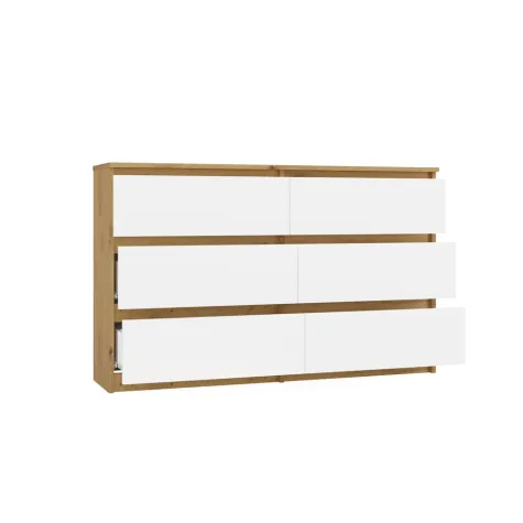 Komoda Malwa M6 120 DĄB ARTISAN BIAŁY-12