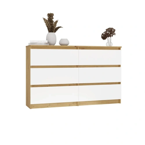 Komoda Malwa M6 120 DĄB ARTISAN BIAŁY-5
