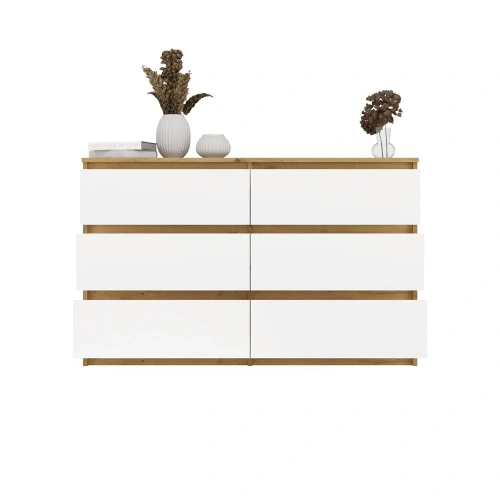 Komoda Malwa M6 120 DĄB ARTISAN BIAŁY-10