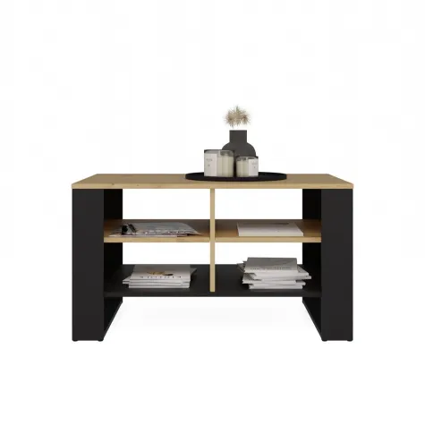 Ława Modern 4P SLIM DĄB ARTISAN CZARNY-2