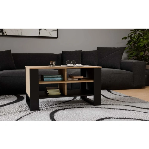 Ława Modern 4P SLIM DĄB ARTISAN CZARNY-8