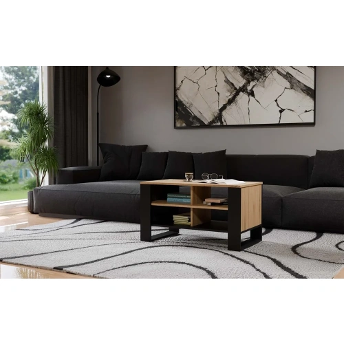Ława Modern 4P SLIM DĄB ARTISAN CZARNY-9