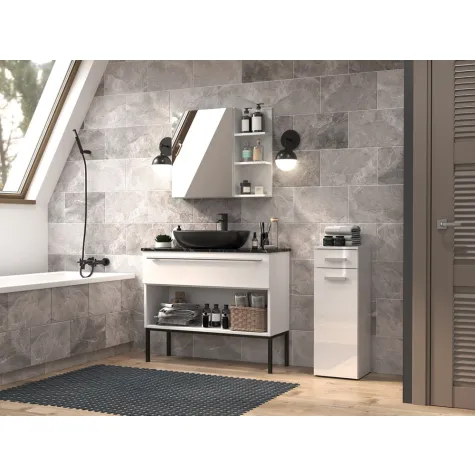 Słupek łazienkowy Nel V DS BIAŁY POŁYSK-5