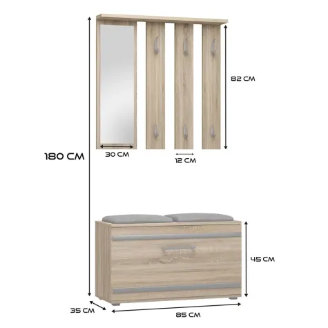 Garderoba Opal OPAL DĄB SONOMA-8