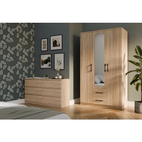 Szafa Romana 120 z Lustrem DĄB SONOMA-5