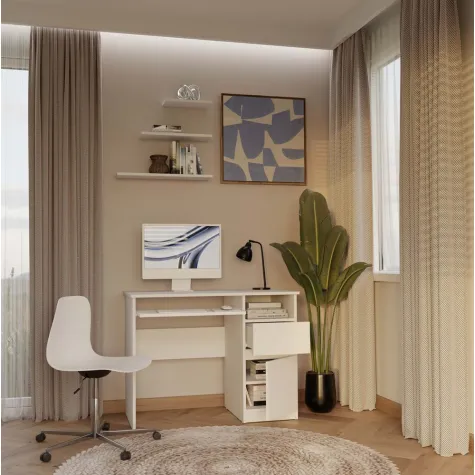 Biurko PORTO PRAWE BIAŁY-9