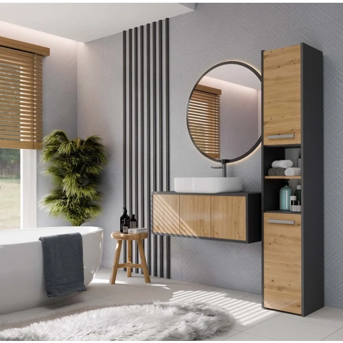 Słupek łazienkowy Sara S30 ANTRACYT DĄB ARTISAN-2