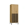 Witryna KAMARO 2DK SLIM/GŁADKI DĄB ARTISAN Lamele Front Ryflowany + Klasyczny-8