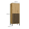 Witryna KAMARO 2DK SLIM/GŁADKI DĄB ARTISAN Lamele Front Ryflowany + Klasyczny-10