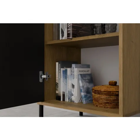 Witryna KAMARO 2DK SLIM/GŁADKI DĄB ARTISAN Lamele Front Ryflowany + Klasyczny-4