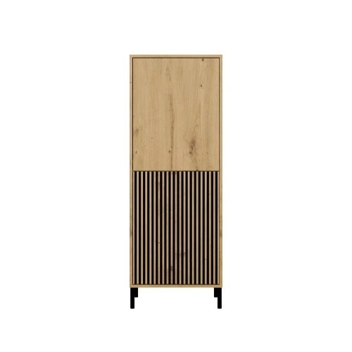 Witryna KAMARO 2DK SLIM/GŁADKI DĄB ARTISAN Lamele Front Ryflowany + Klasyczny-2