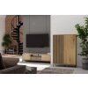 Witryna KAMARO 2DD SLIM/GŁADKI DĄB ARTISAN Lamele Front Ryflowany + Klasyczny-2
