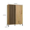 Witryna KAMARO 2DD SLIM/GŁADKI DĄB ARTISAN Lamele Front Ryflowany + Klasyczny-6
