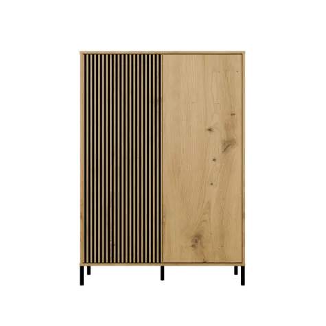 Witryna KAMARO 2DD SLIM/GŁADKI DĄB ARTISAN Lamele Front Ryflowany + Klasyczny-4